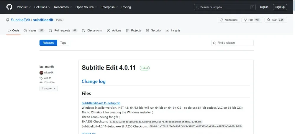برنامج Subtitle Edit