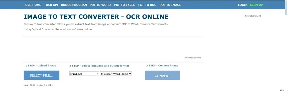 موقع Online OCR 