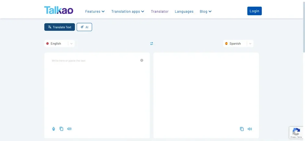 موقع Talkao AI Voice Translator