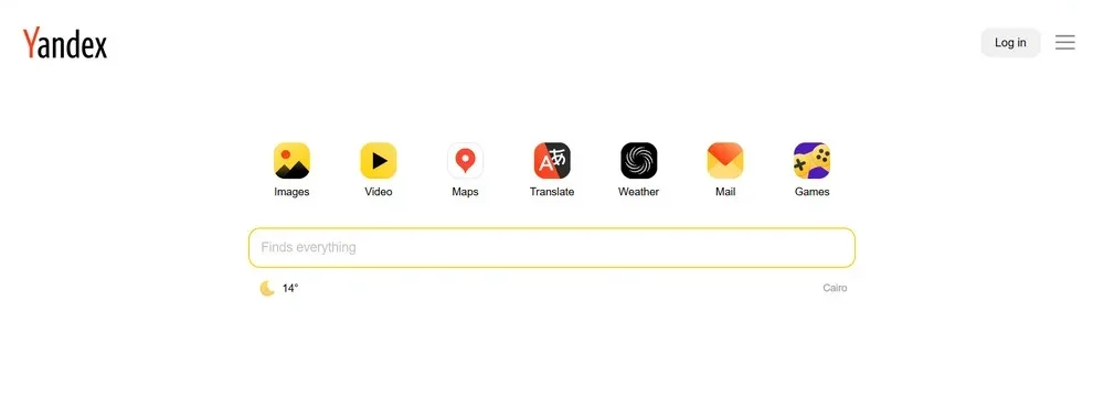 موقع Yandex
