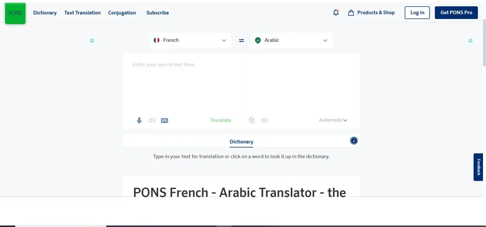 تطبيق Pons Translate