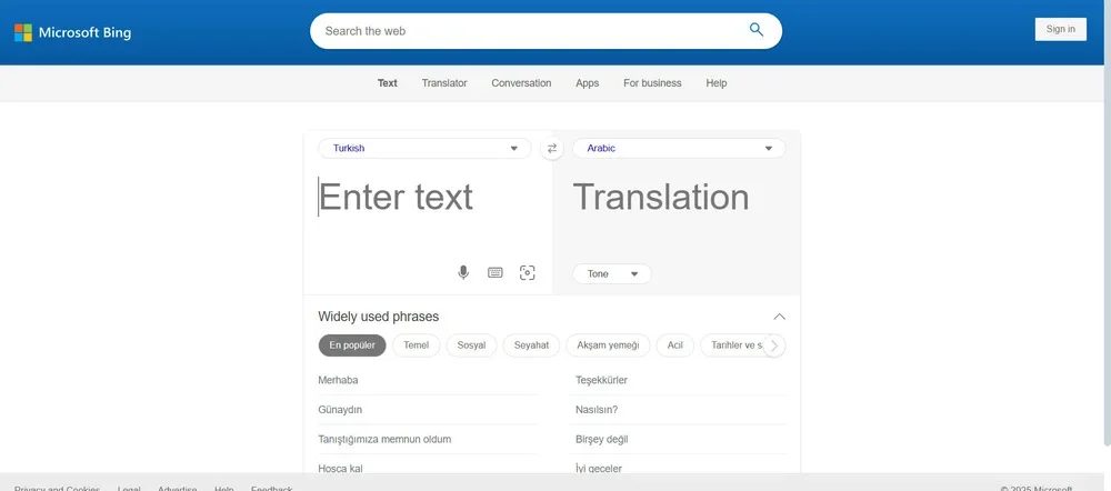 موقع Bing Microsoft Translator