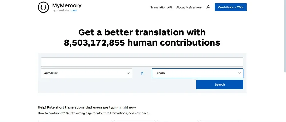 موقع MyMemory Translation